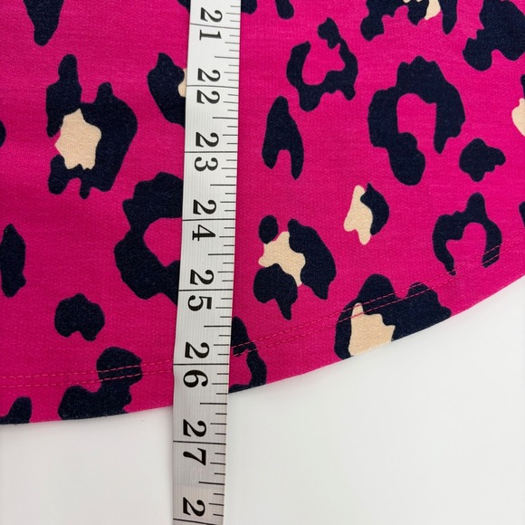 Crown Ivy Pink Leopard Print Long Sleeve Crew Neck Sweater Women's Size Large - Picture 6 of 6